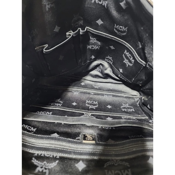 Authentic MCM Visetos Laptop Bag Grey/Black - Picture 13 of 14